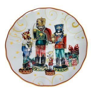 Williams Sonoma Twas the Night Before Christmas Salad Plate Nutcracker 8.5”